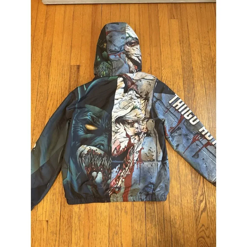 EUC Tango Hotel Windbreaker Jacket Size M Men's Retail $98 DC Batman Good Evil